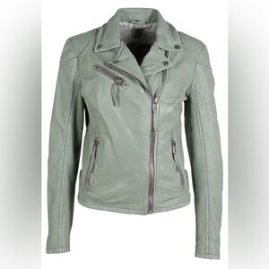 Mauritius Mint Leather Jacket for Women